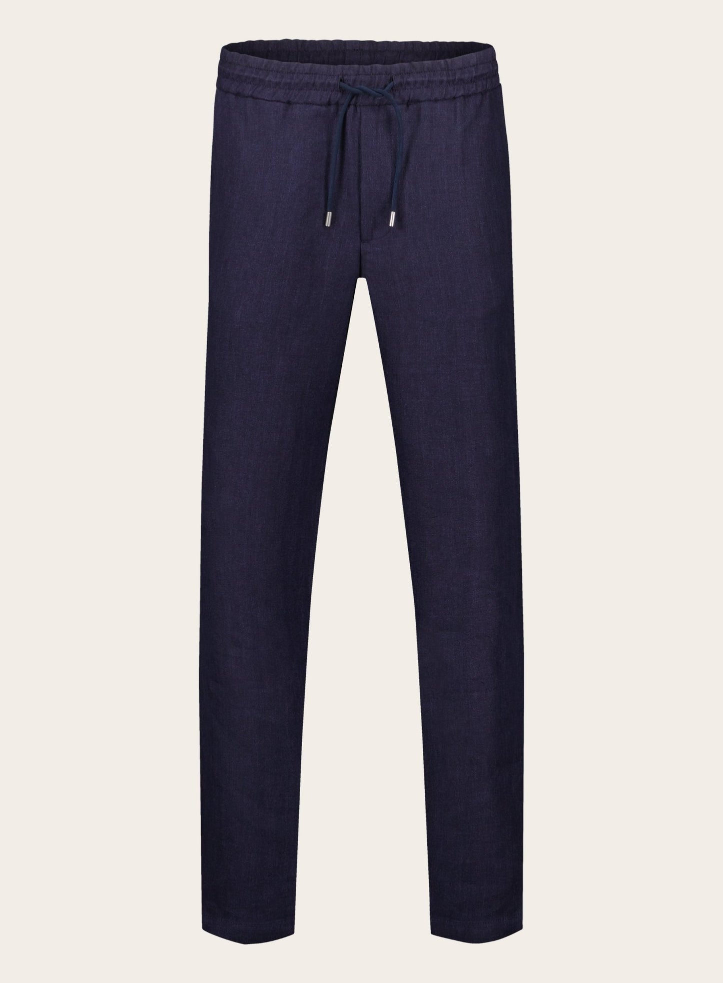 Katoenen seersucker joggingbroek | BLUE NAVY