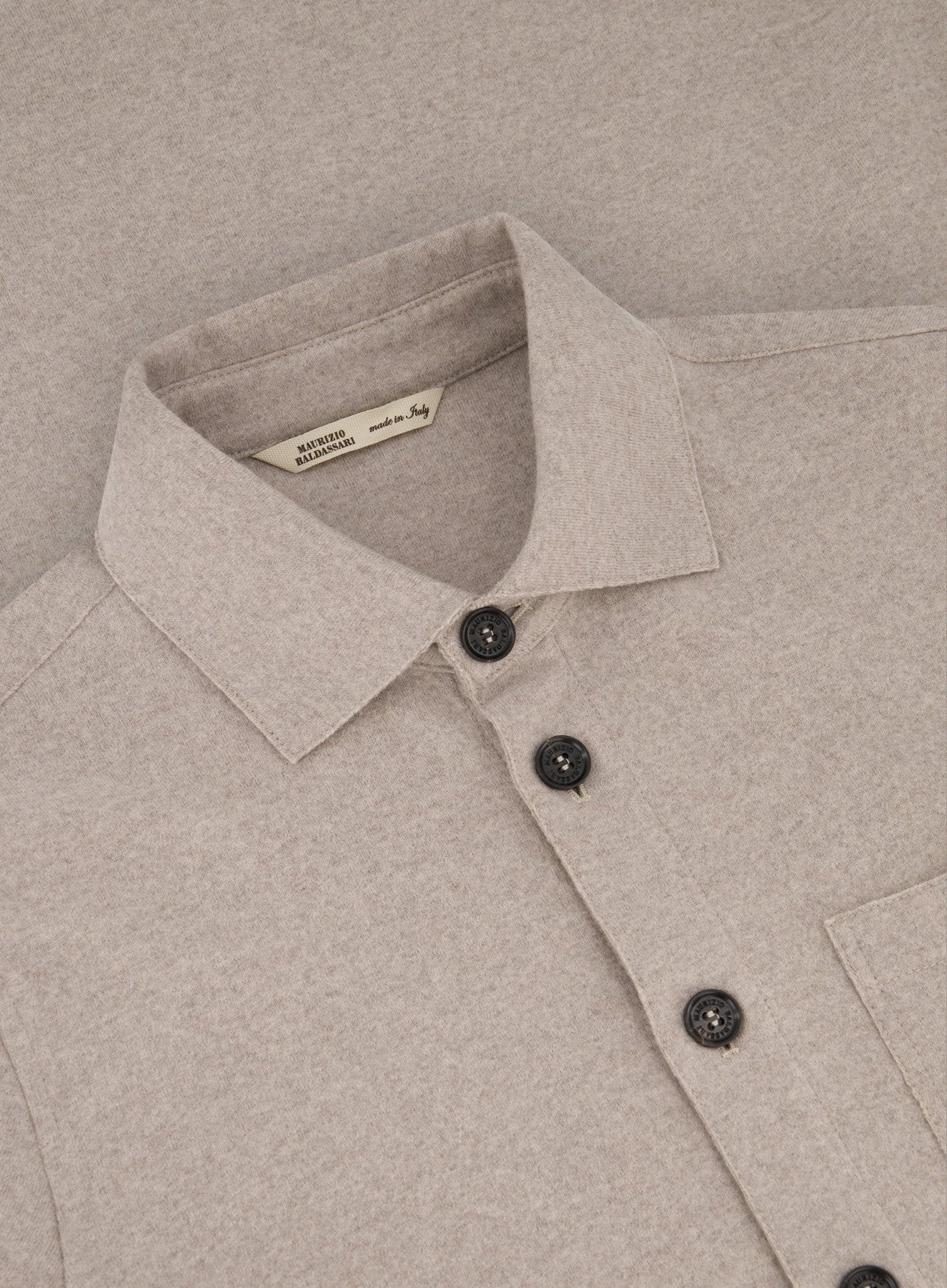 Overshirt van wol | Beige