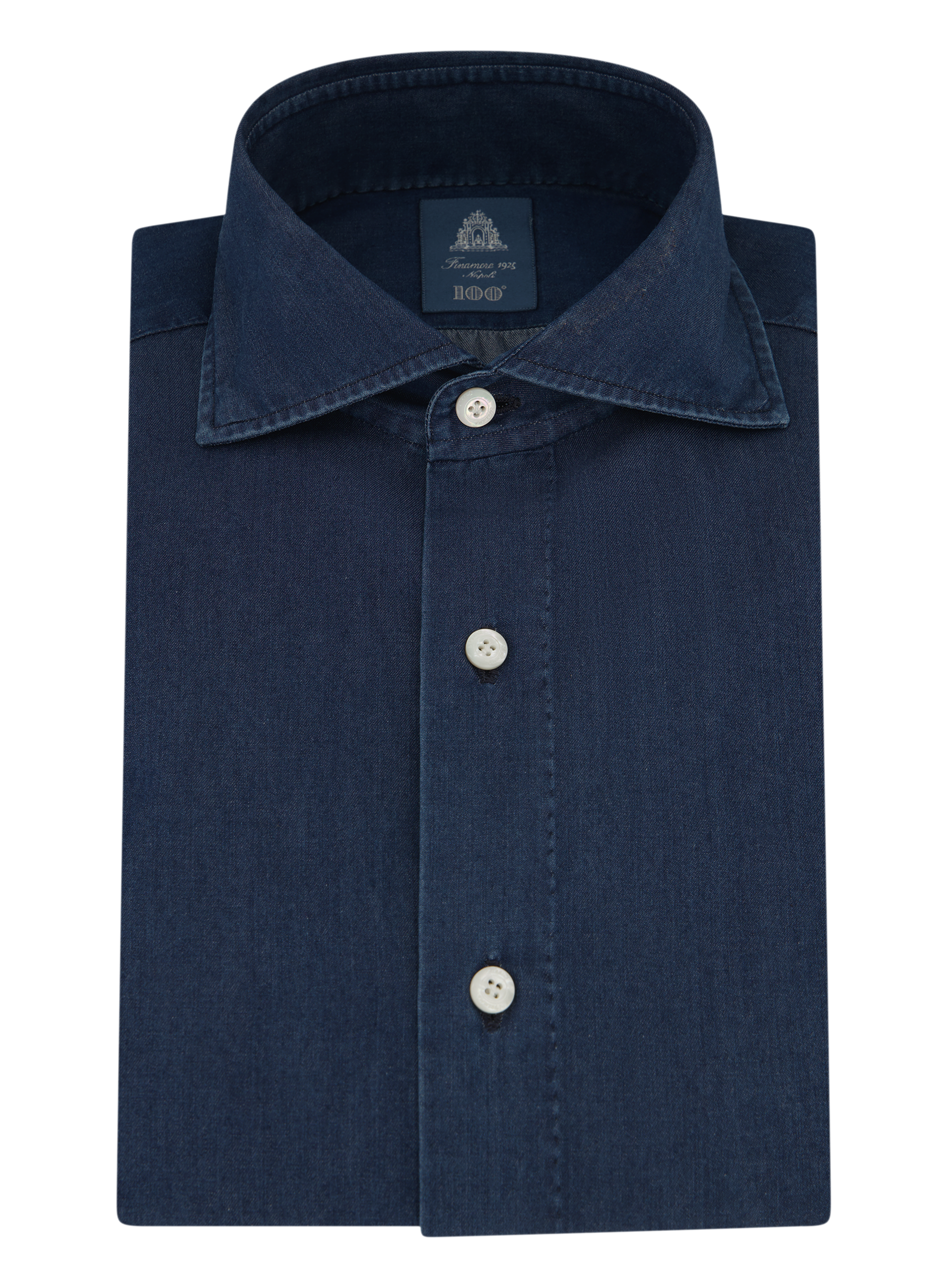 Denim shirt van katoen | DARK.BLUE DENIM