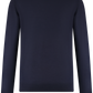 Longsleeve crewneck van cashmere en zijde | BLUE NAVY