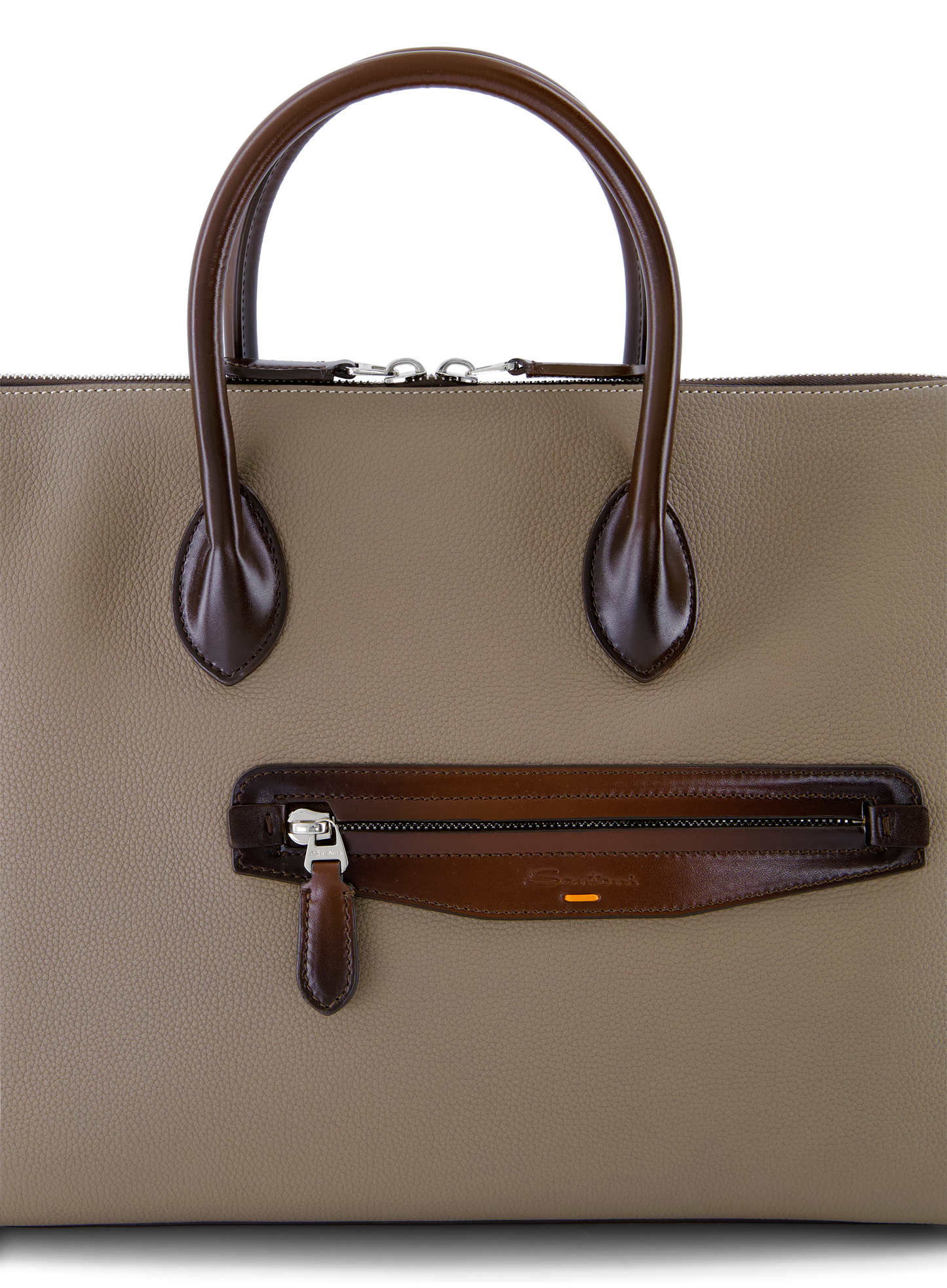 Laptop tas van leer | TAUPE