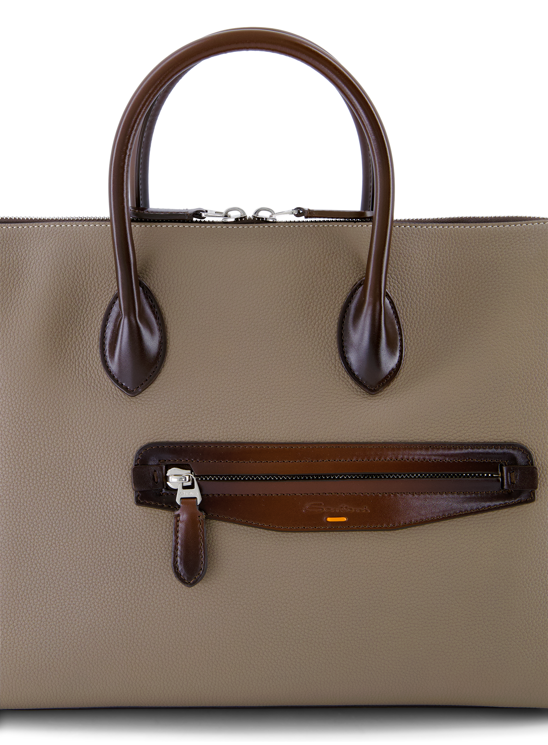 Laptop tas van leer | TAUPE