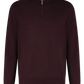Half-zip ritsvest van cashmere | DARK BORDEAUX
