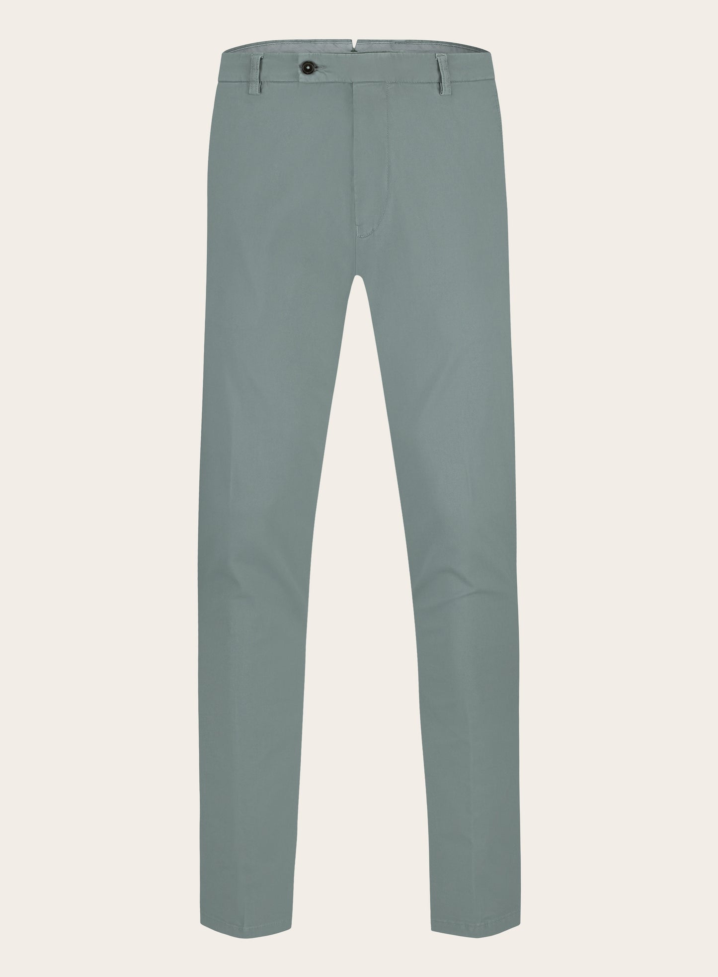 Pantalon van katoen en elastaan | PASTEL-GROEN