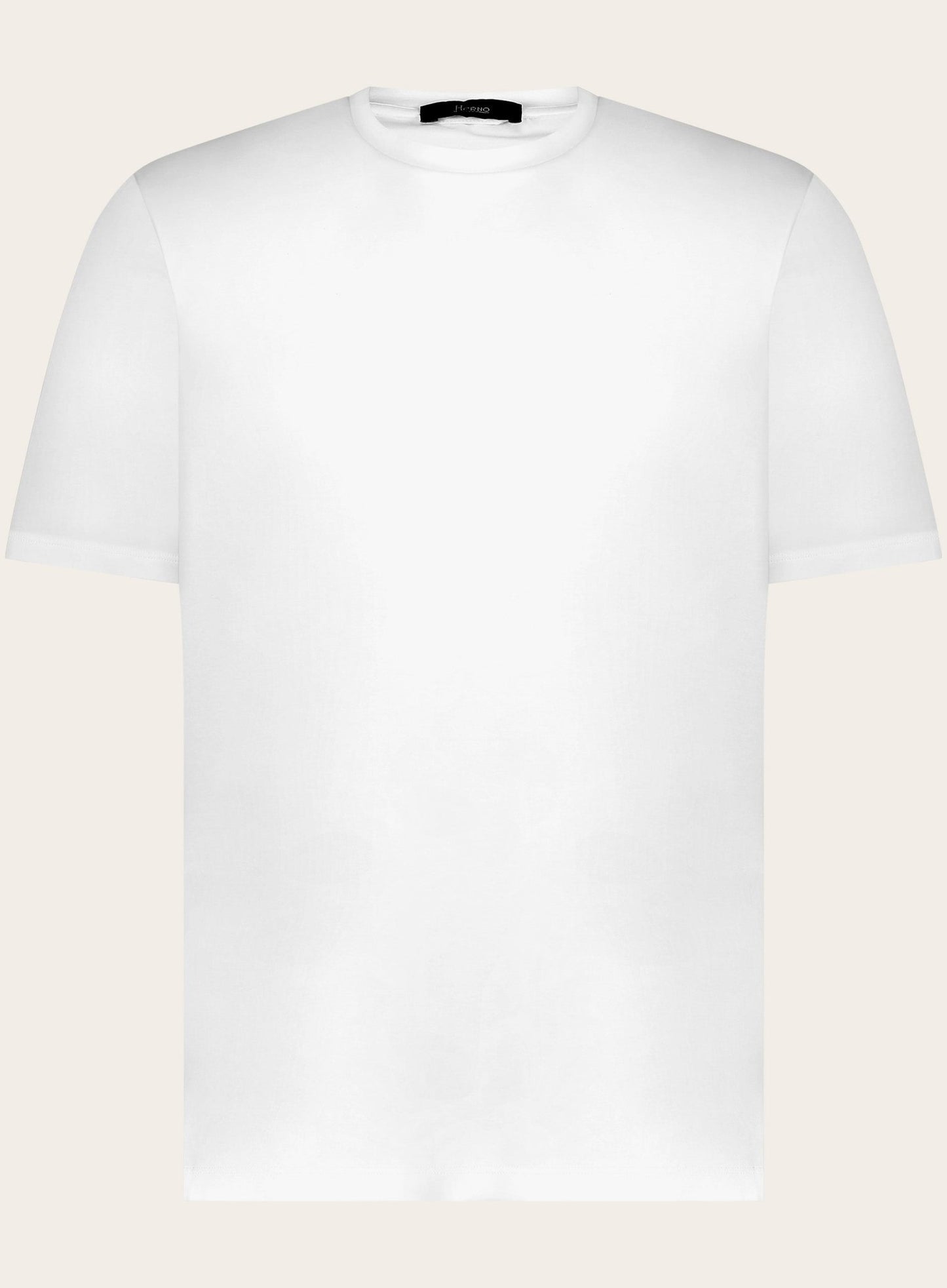 T-shirt van katoen en elastaan | Wit