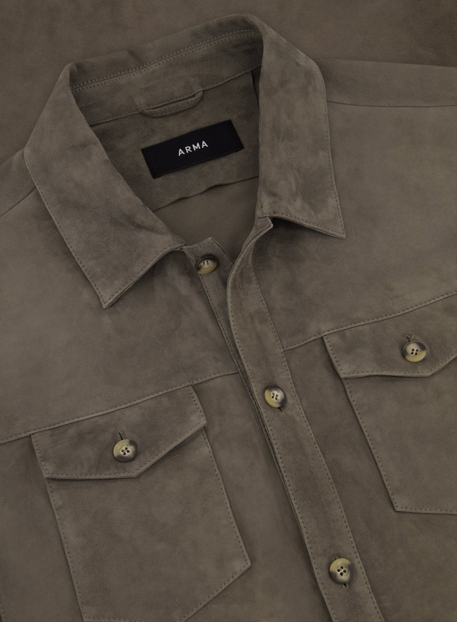 Dex overshirt van suėde | WARM GREY