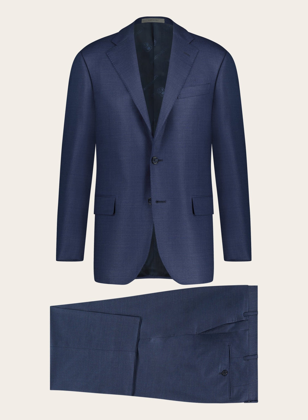 Hopsack pak in wol-zijde | BLUE NAVY