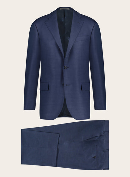 Hopsack pak in wol-zijde | BLUE NAVY