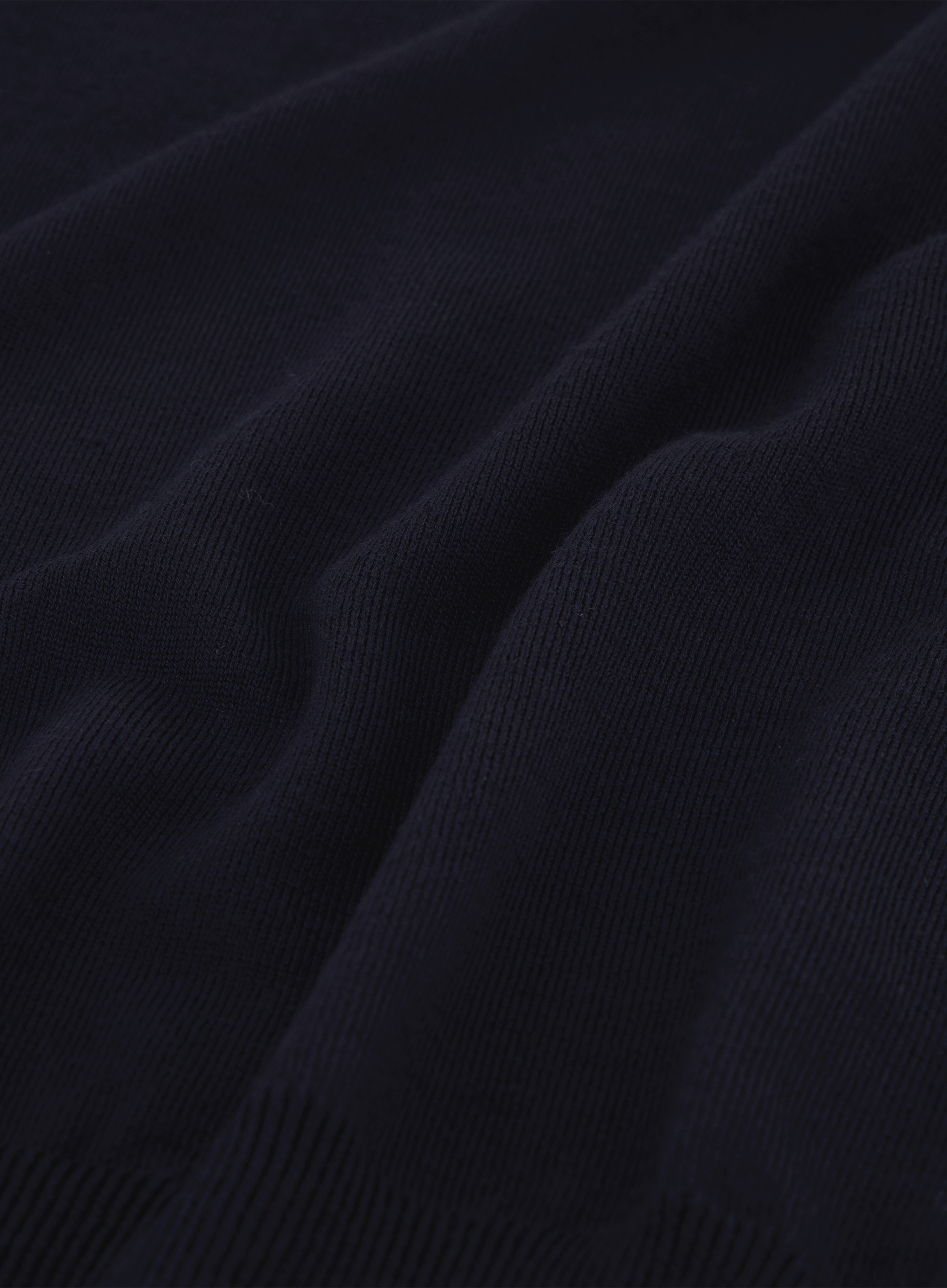 Buttonless polo van wol | FULL_WIDTH | BLUE NAVY