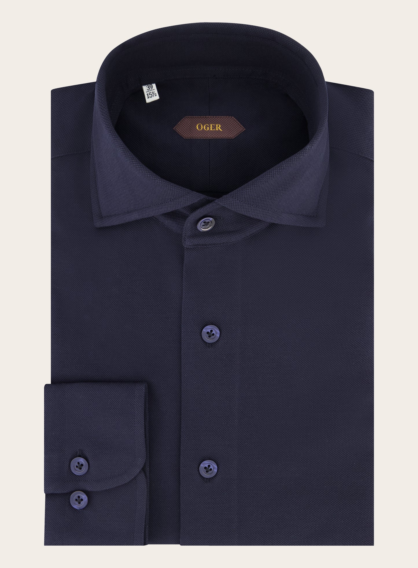 Slim-fit shirt van katoen | BLUE NAVY