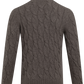Coltrui met kabelpatroon van wol en cashmere | TAUPE