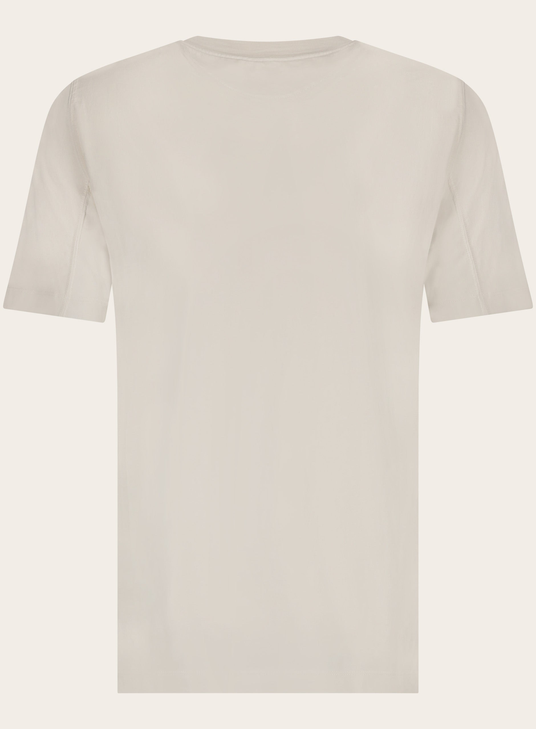 T-shirt van katoen | Beige