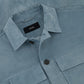 MEX overshirt van suède | L.Blauw