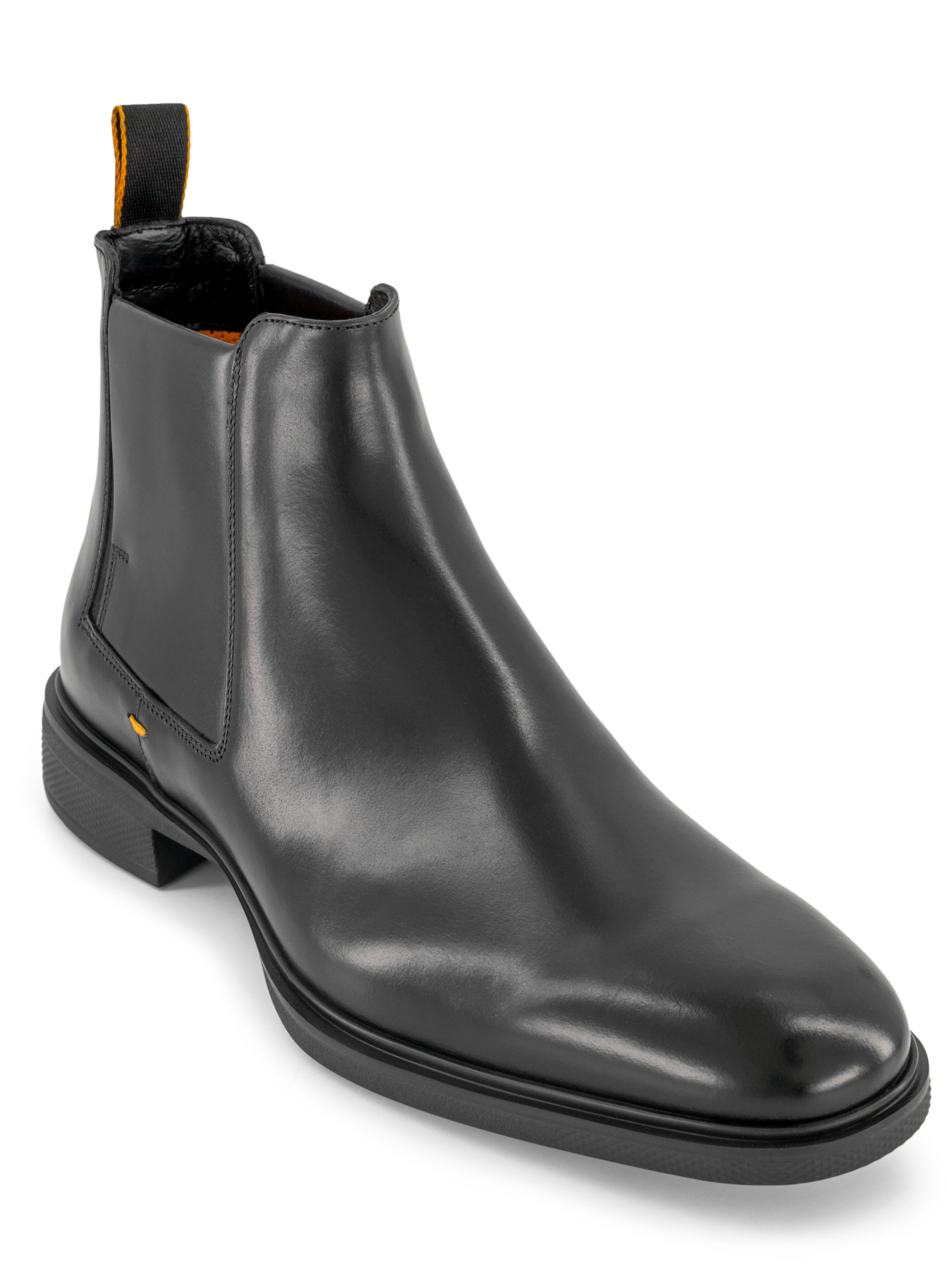 Chelsea boots van leer | Zwart