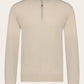 Slim-fit half-zip trui van wol en cashmere