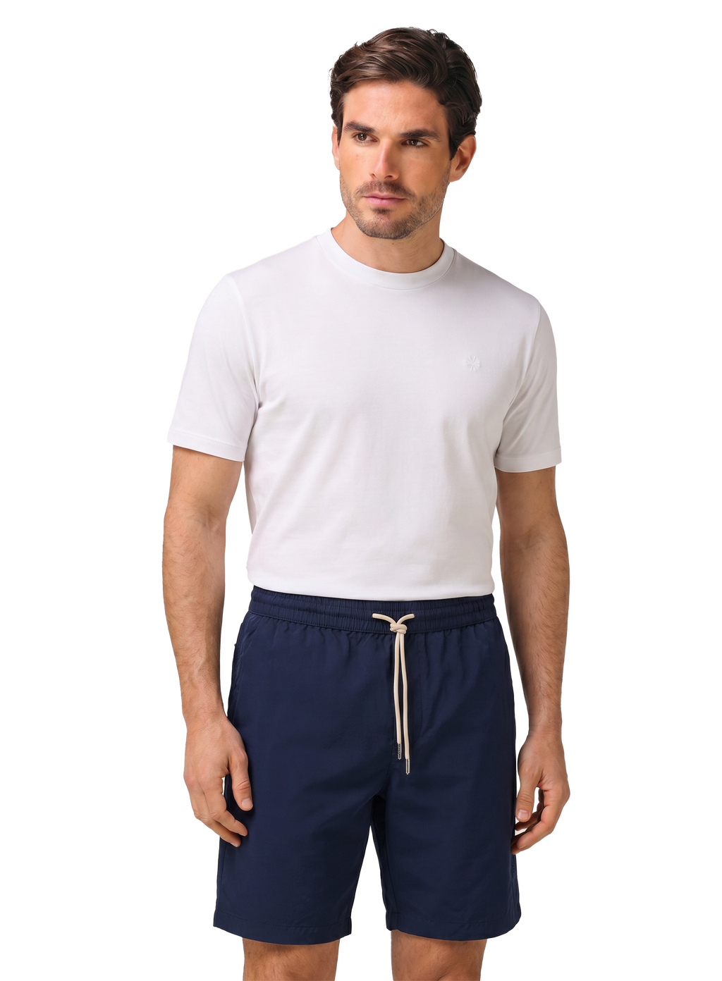 T-shirt van katoen met korte mouwen | MODEL | FULL_WIDTH | Wit