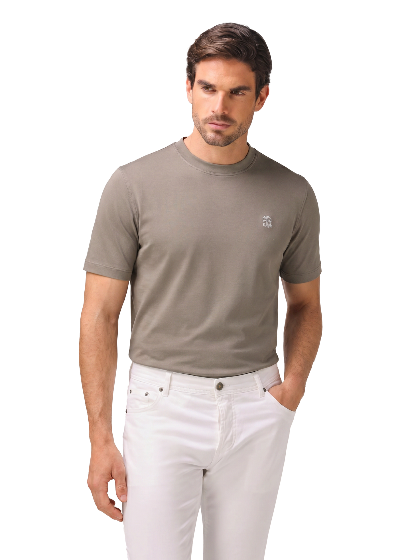 T-shirt van katoen | MODEL | FULL_WIDTH | Groen