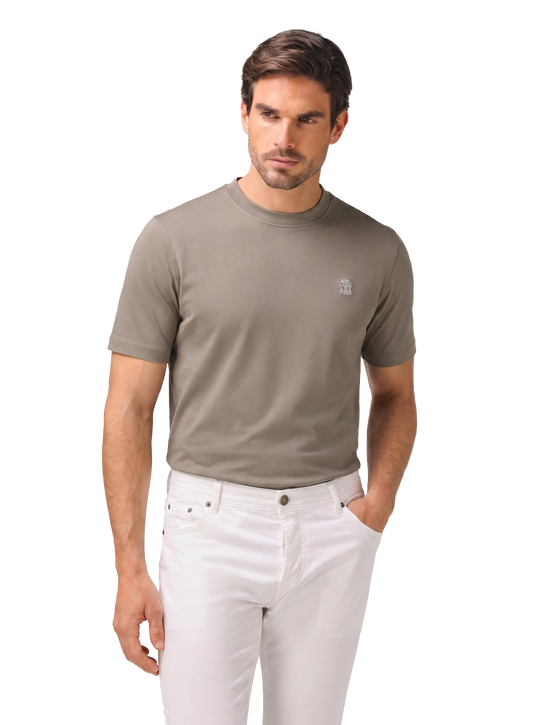 T-shirt van katoen | MODEL | FULL_WIDTH | Groen