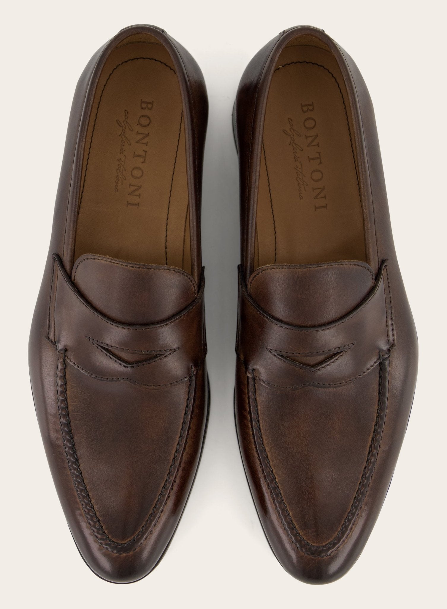 Principe penny loafers van leer | Bruin