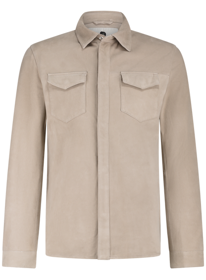 Robert overshirt van suède | Beige
