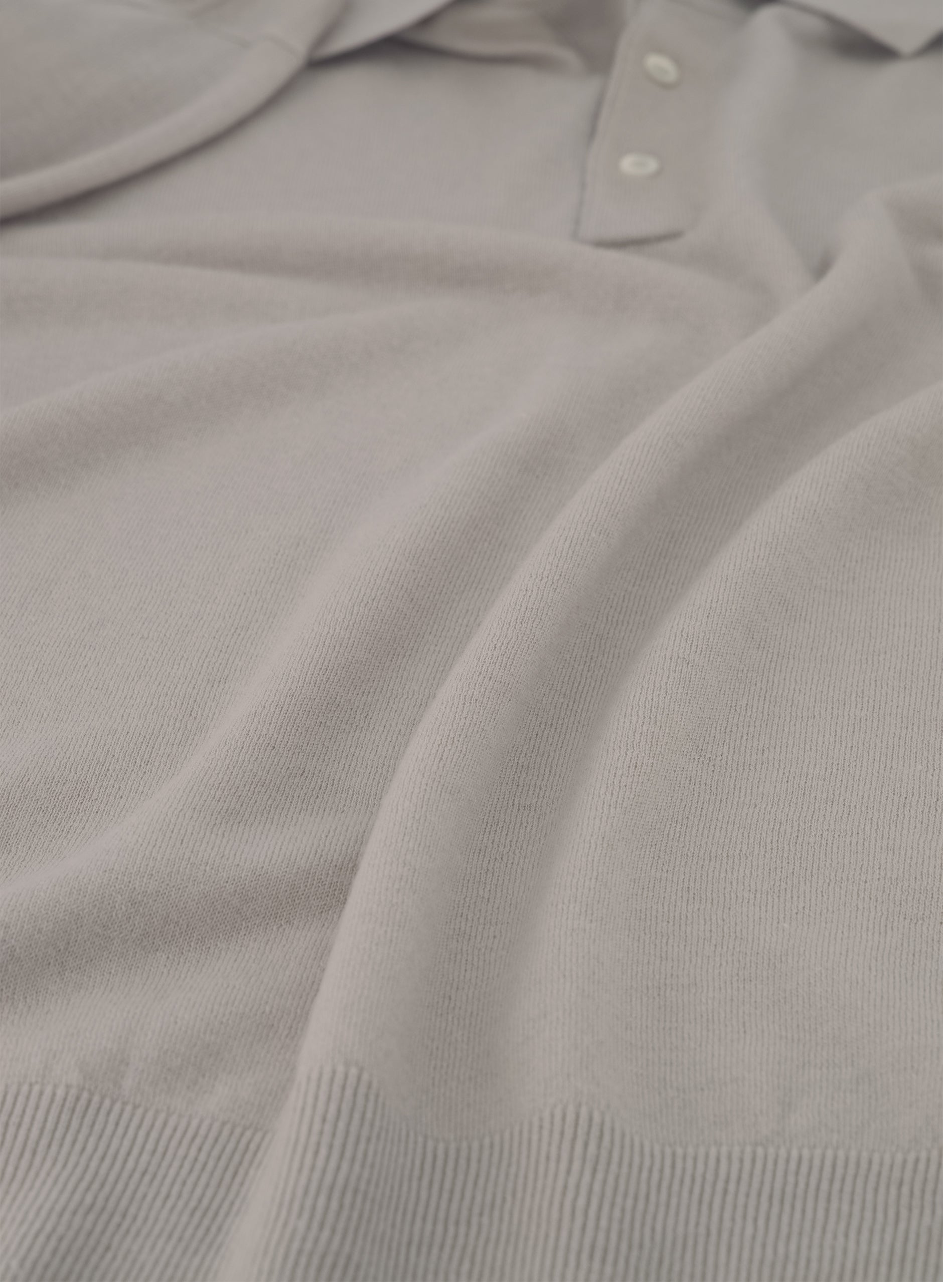 Poloshirt van cashmere en zijde | Beige