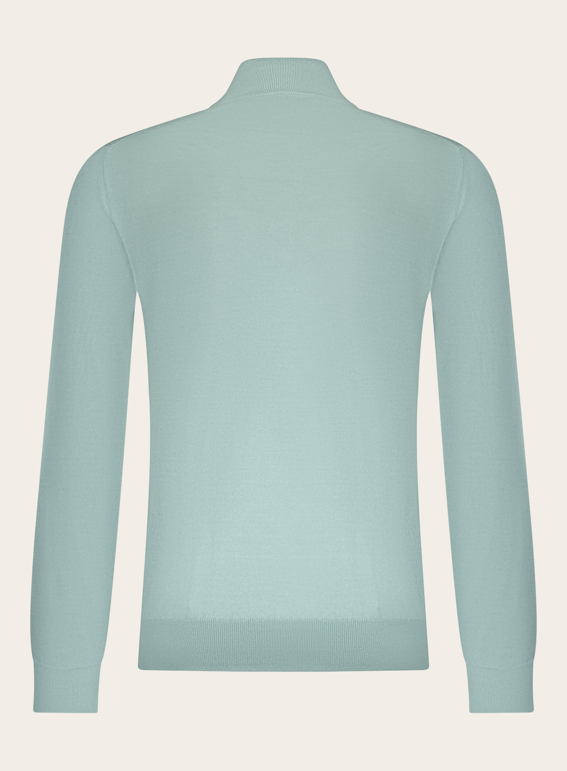 Half-zip ritsvest van cashmere en zijde | Groen