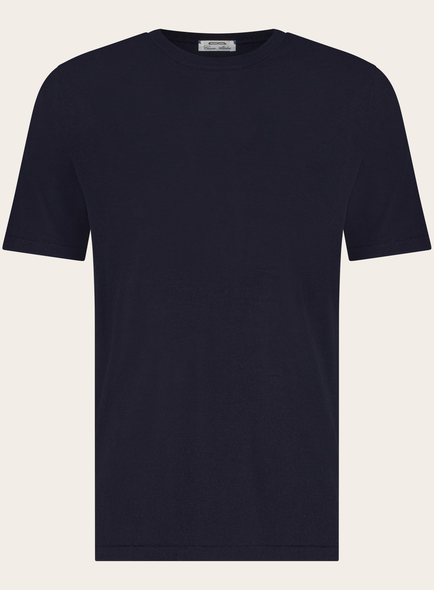 T-shirt van cashmere en zijde | BLUE NAVY