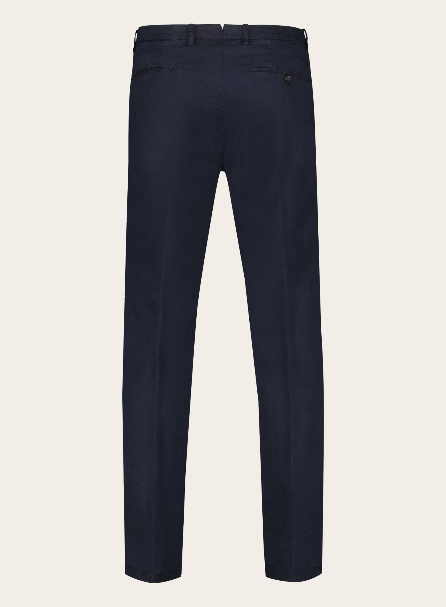Regular-fit katoenen pantalon | BLUE NAVY