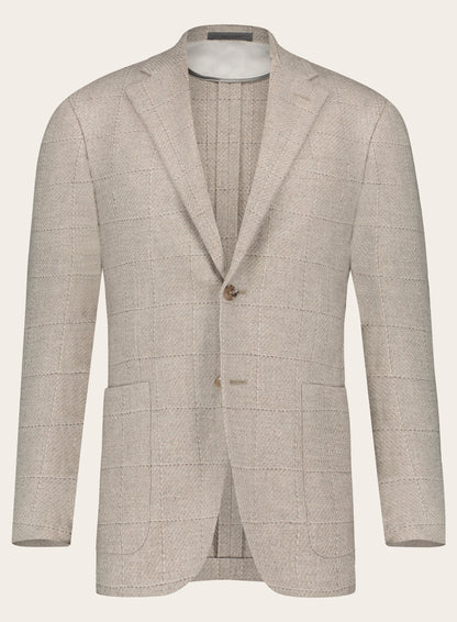 Handgemaakt jasje van wol en cashmere | Beige