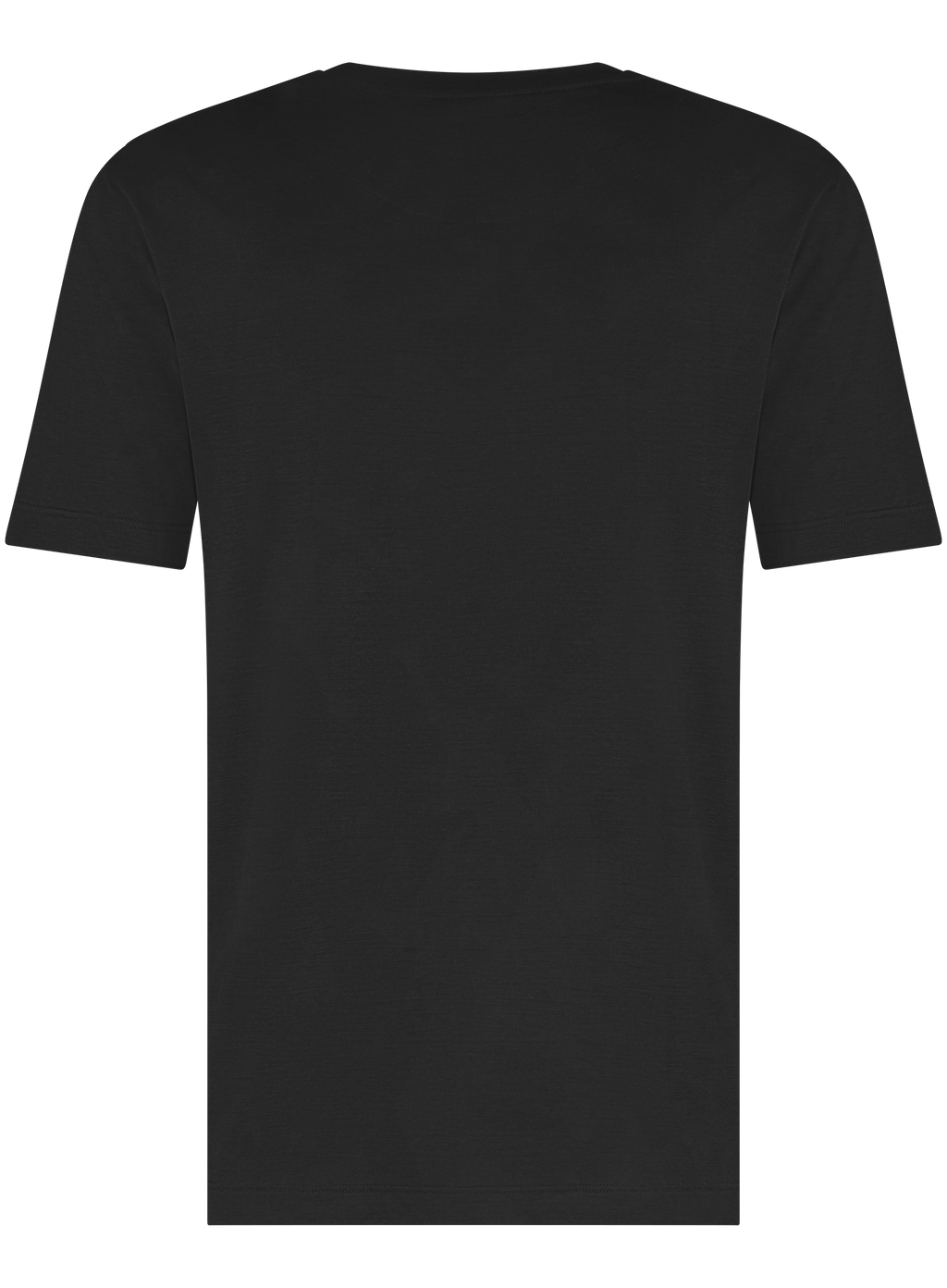 T-shirt van wol | Zwart