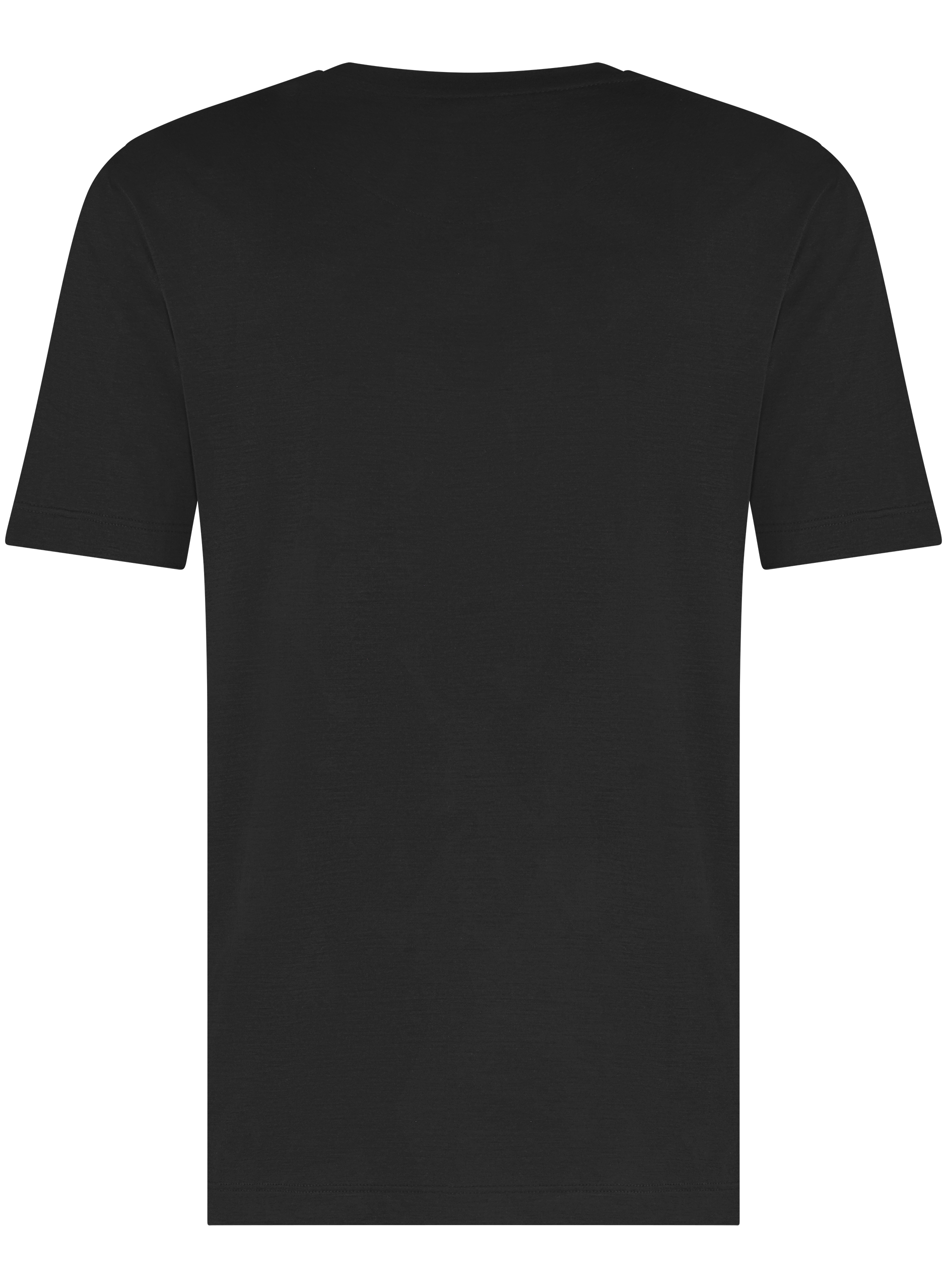 T-shirt van wol | Zwart