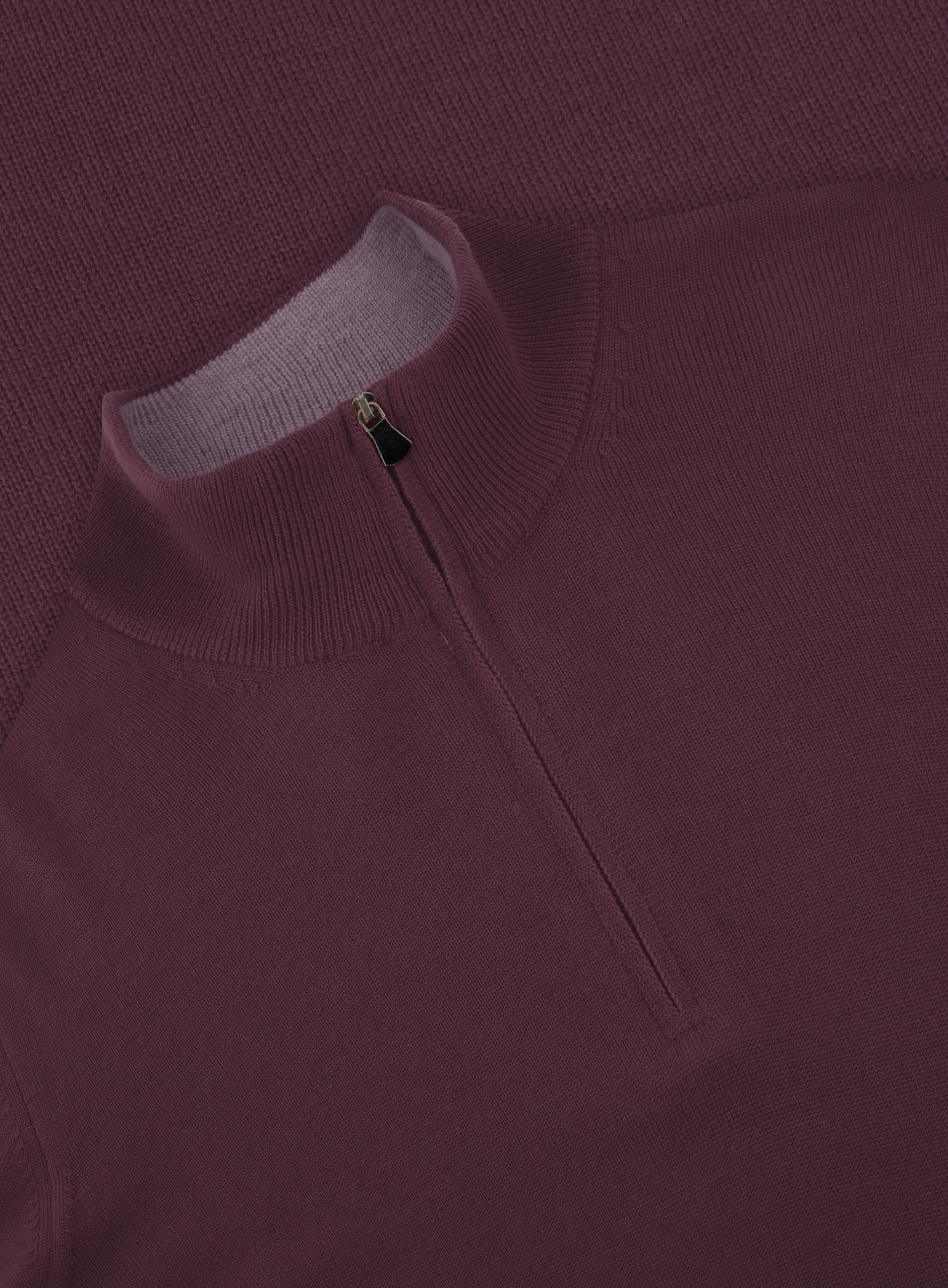 Half-zip trui van wol | Bordeaux