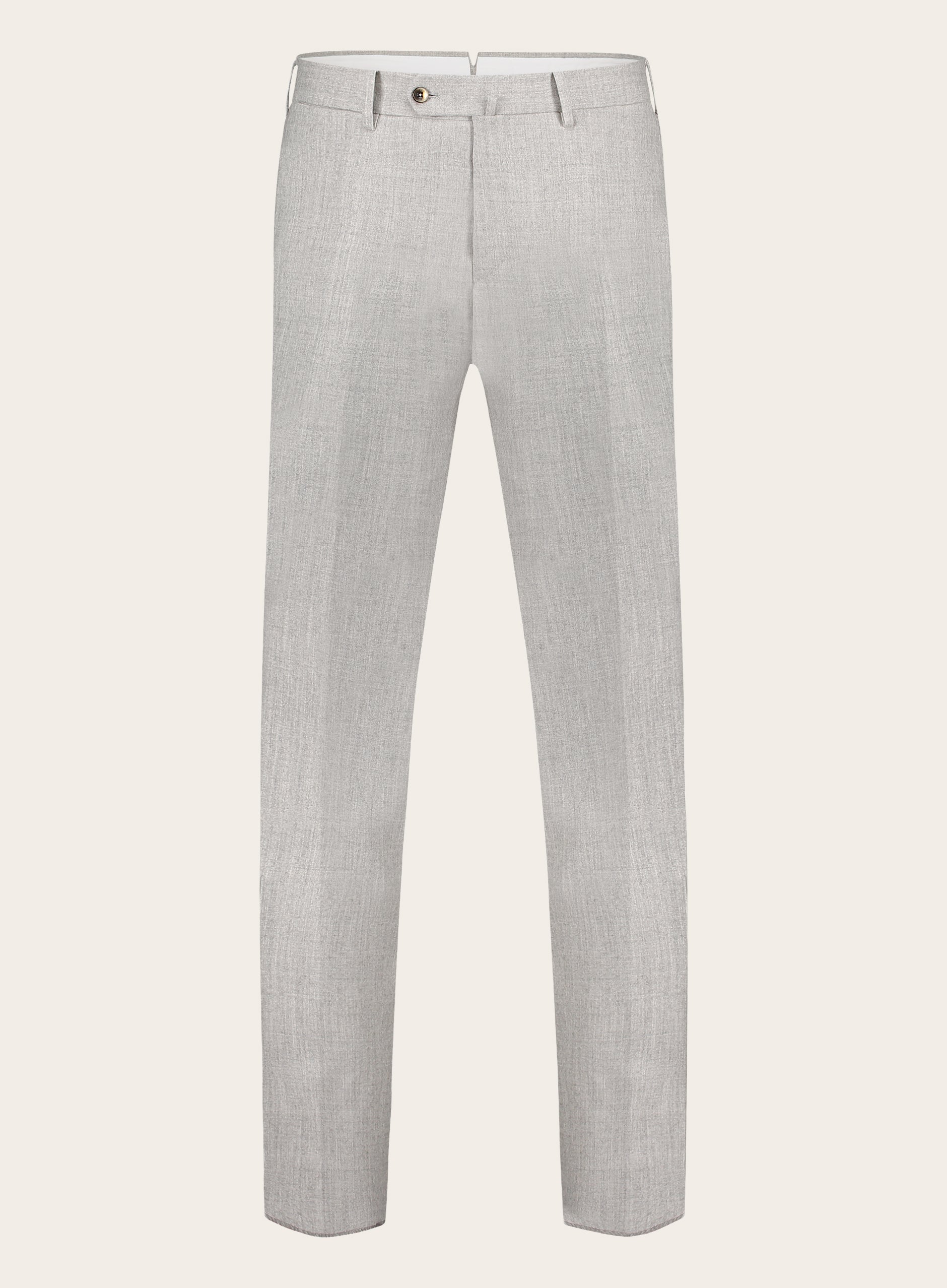 Slim-fit pantalon van flanel | L.Grijs