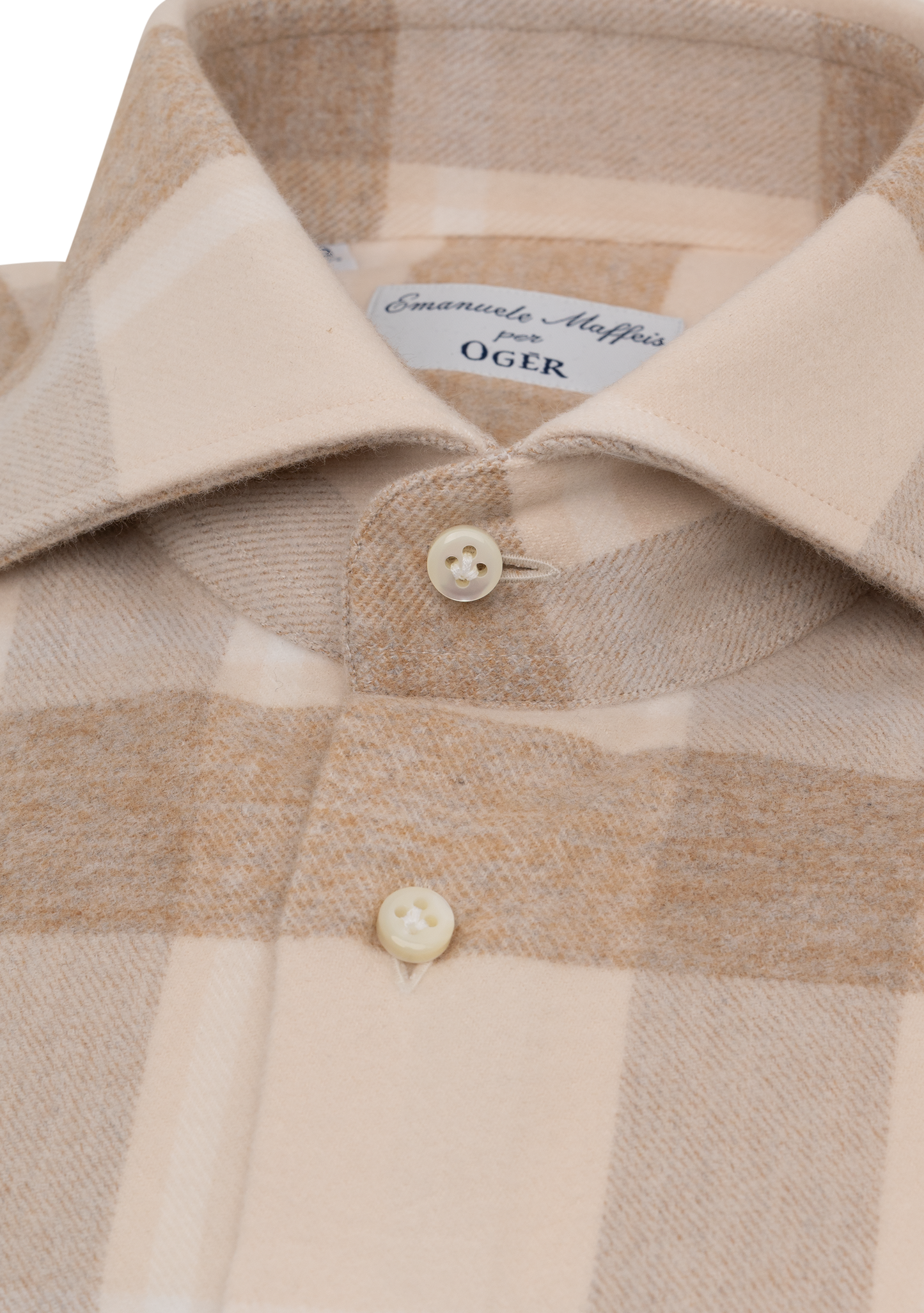 Geruit shirt van katoen | FULL_WIDTH | Beige