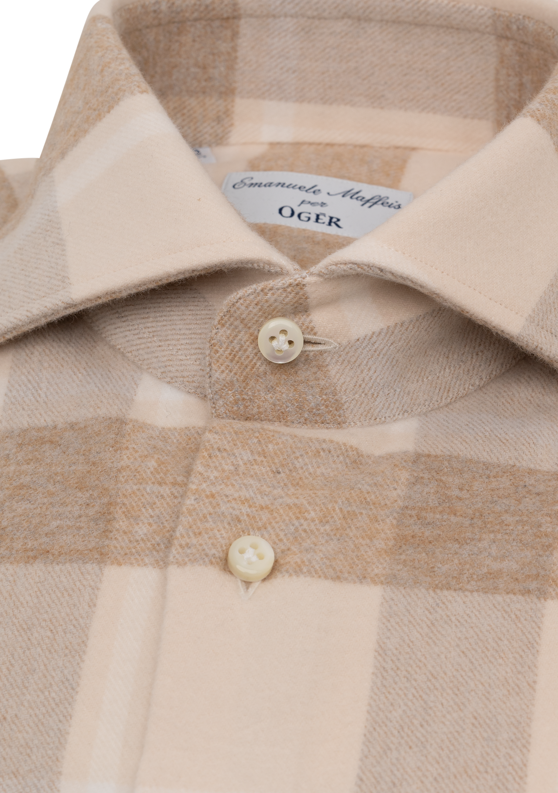 Geruit shirt van katoen | FULL_WIDTH | Beige