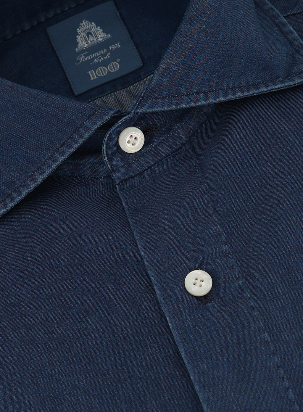 Denim shirt van katoen | FULL_WIDTH | DARK.BLUE DENIM