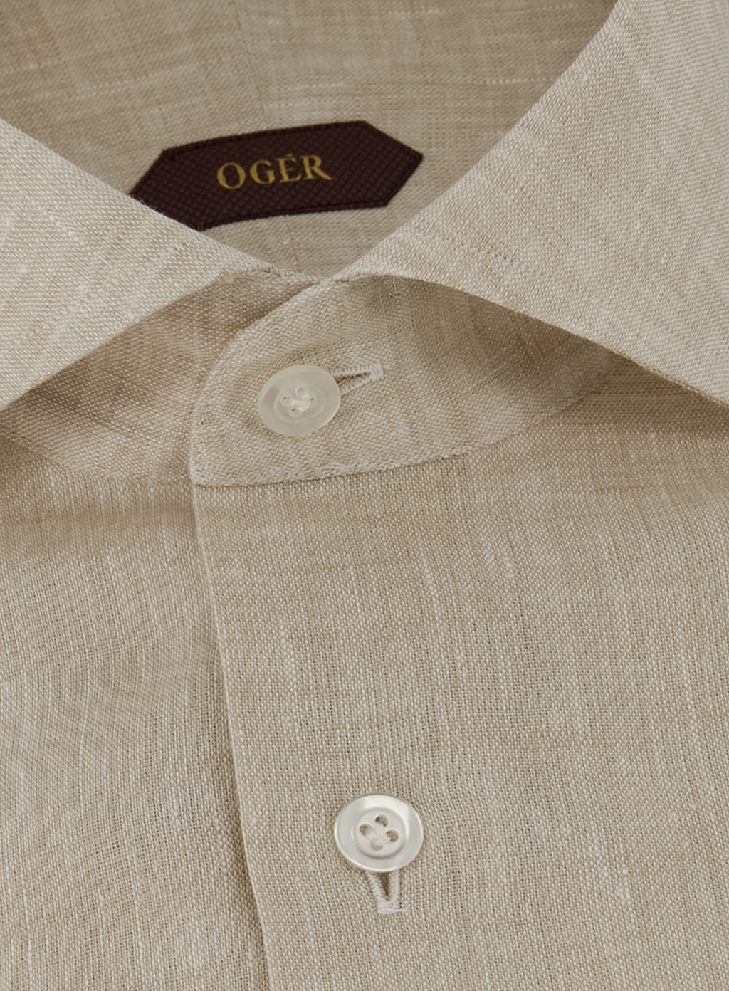 Shirt van linnen | FULL_WIDTH | Beige