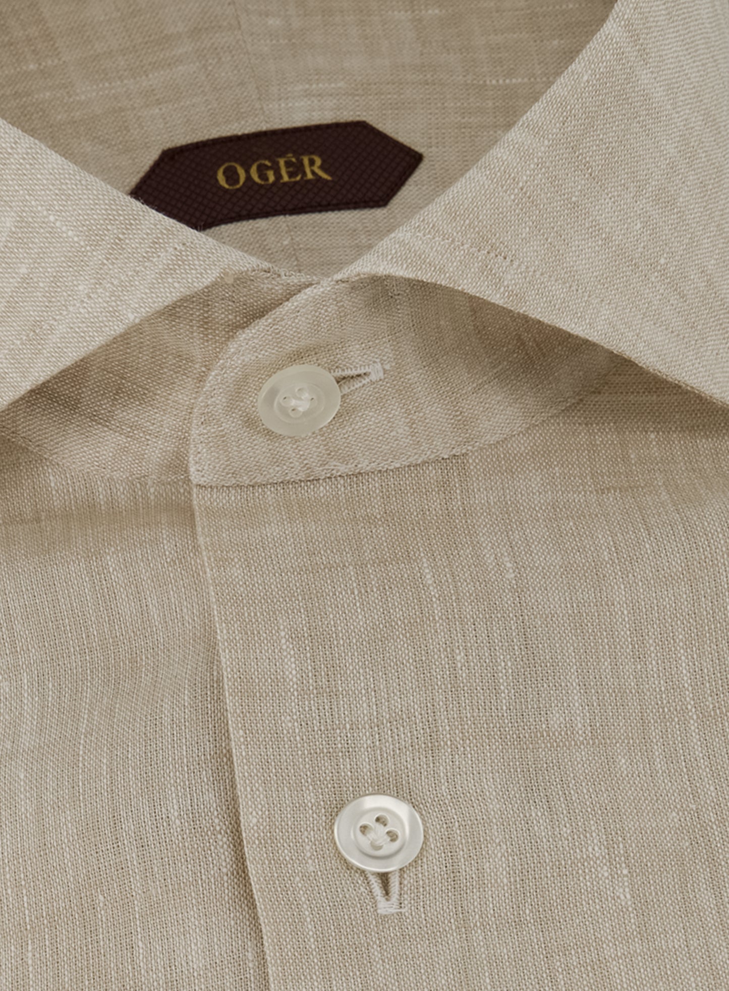 Shirt van linnen | Beige