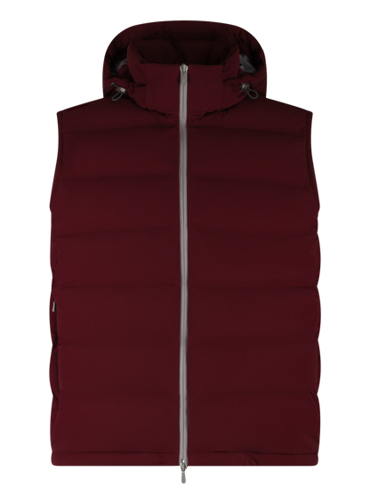 Gewatteerde bodywarmer met capuchon | Rood