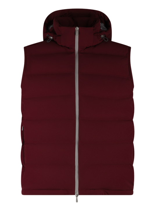 Gewatteerde bodywarmer met capuchon | Rood