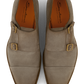 Dubbele gespschoenen van suède | TAUPE GRIJS