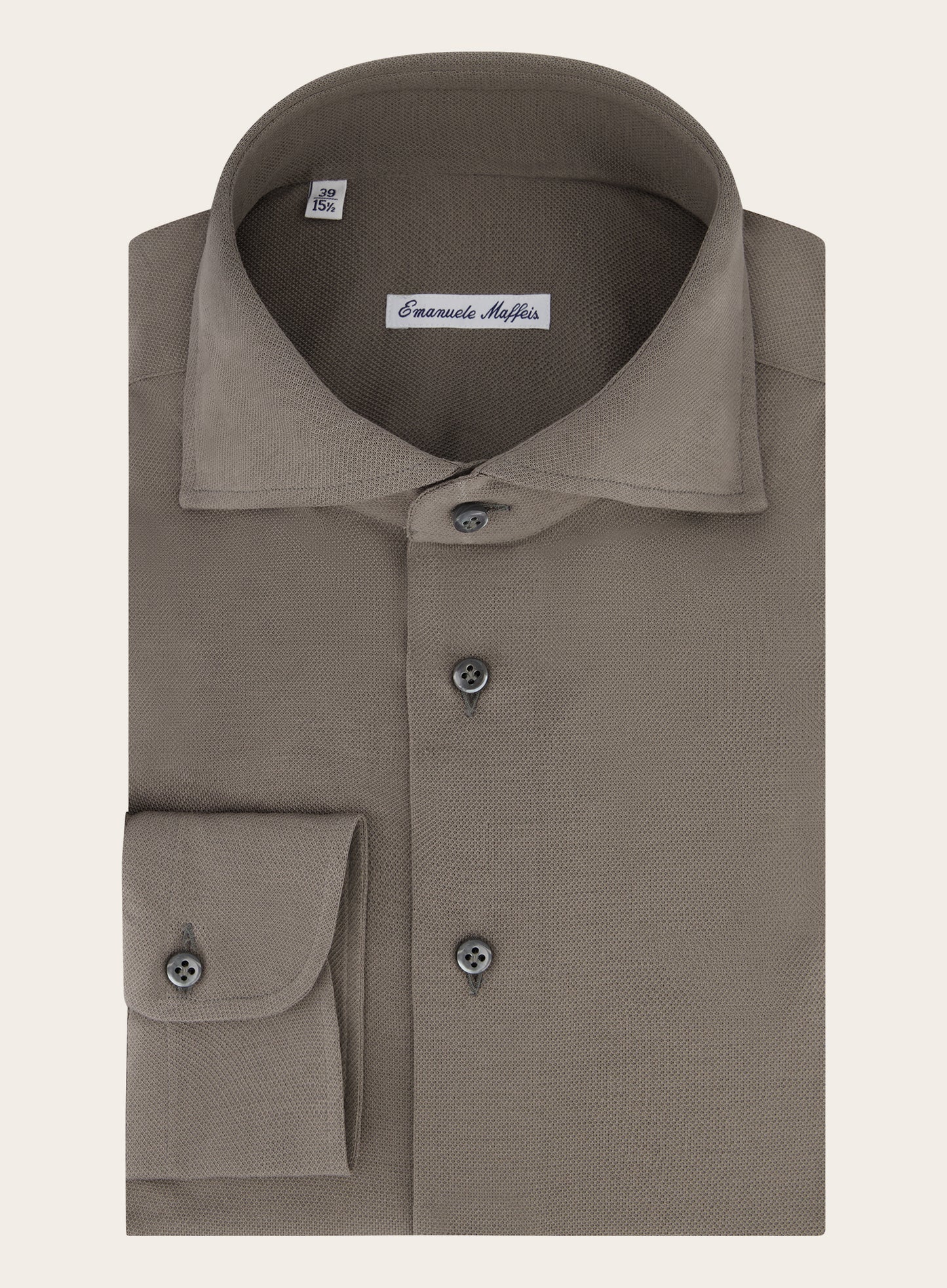 Slim-fit shirt van katoen | TAUPE