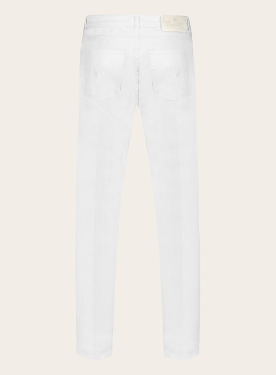 Slim-fit jeans van katoen | Wit
