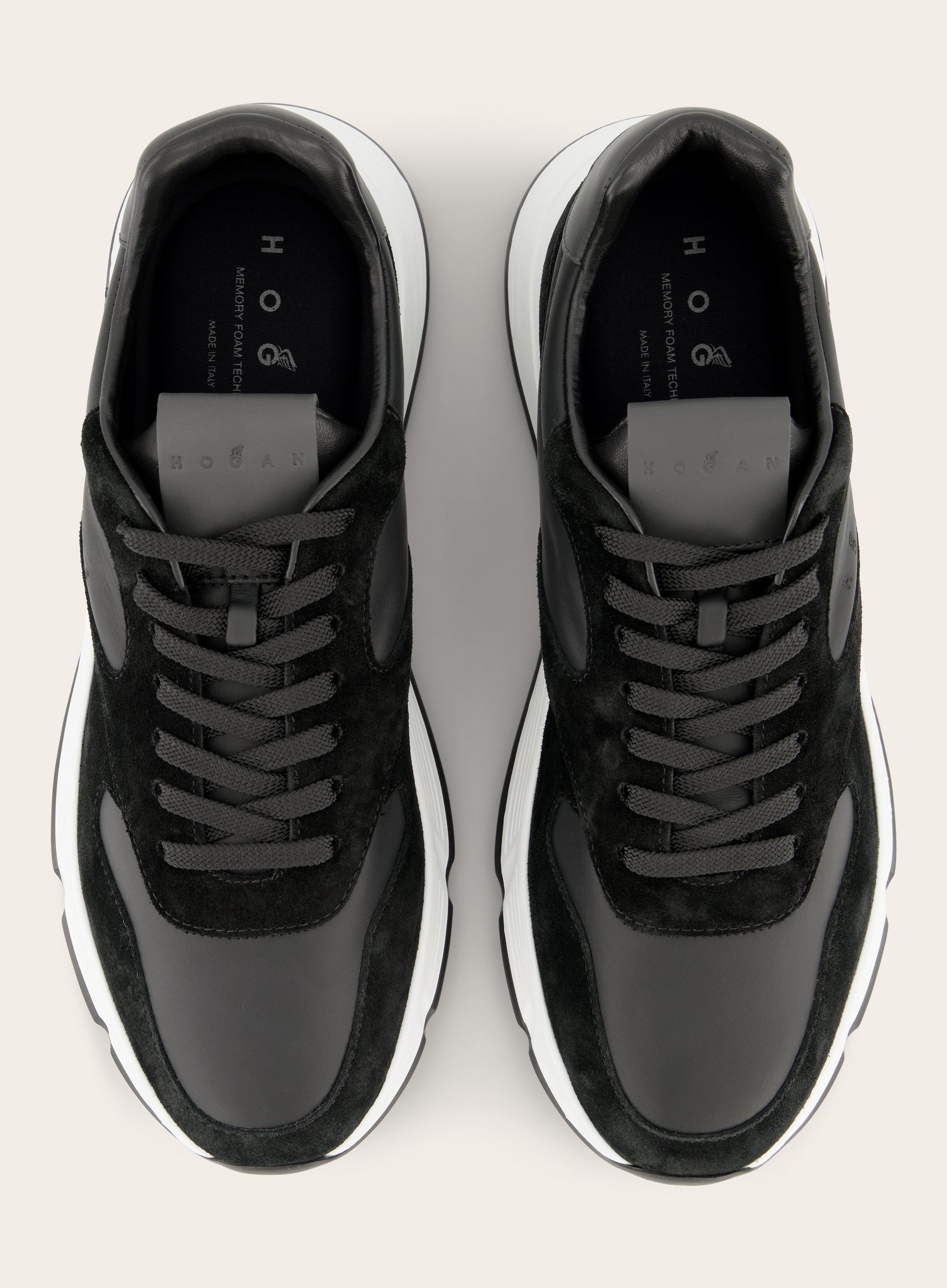 Sneakers van leer | Zwart