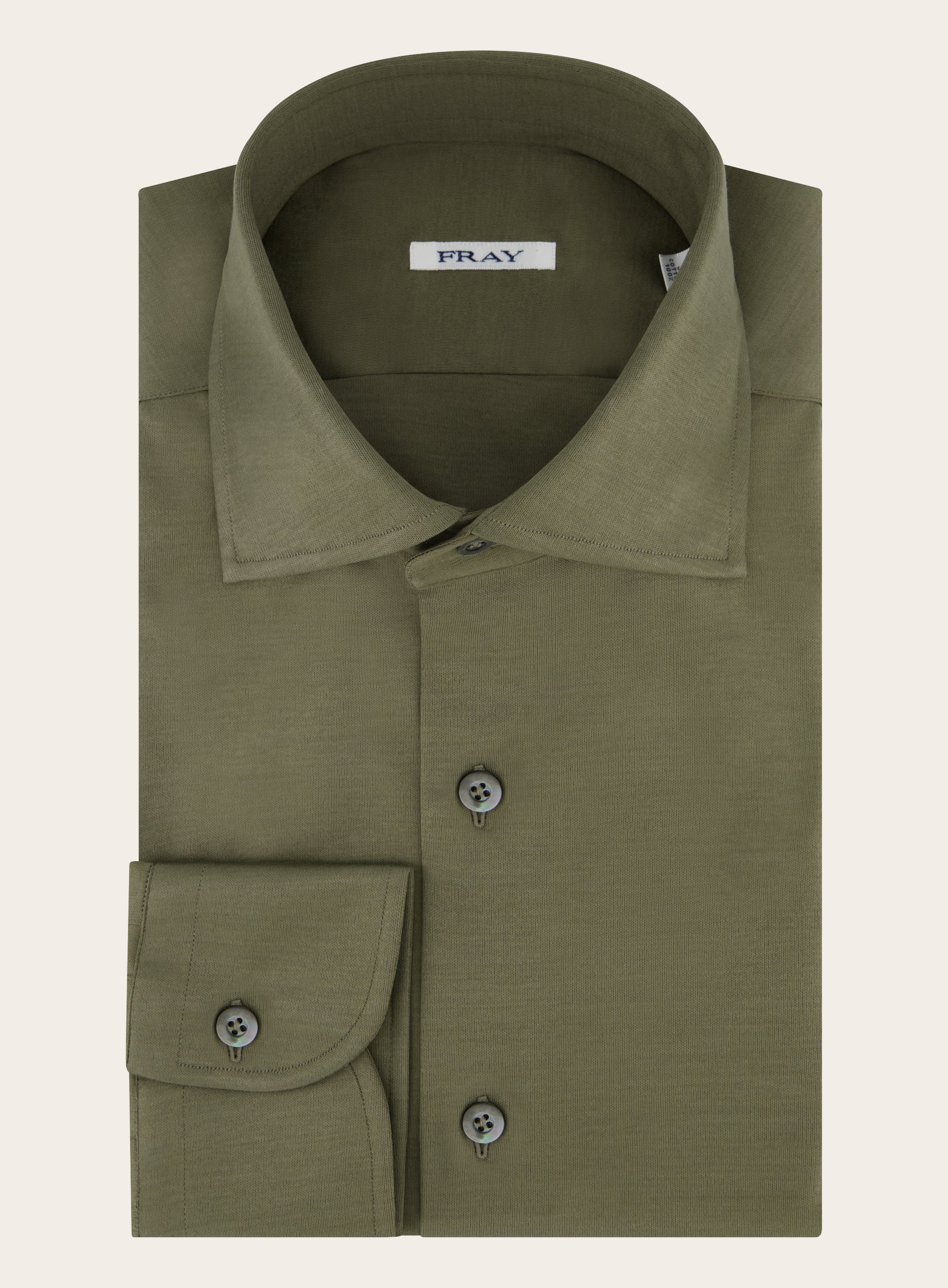 Regular-fit Gabriel shirt van katoen jersey | L.groen