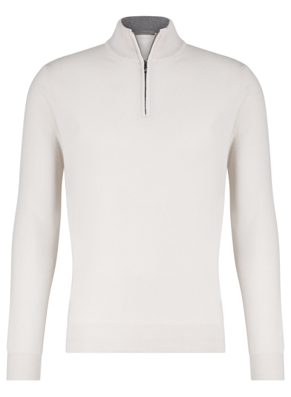 Half-zip vest van wol en cashmere | ROOM-WIT