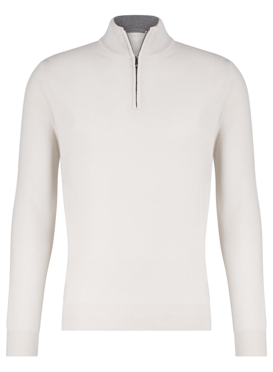 Half-zip vest van wol en cashmere | ROOM-WIT