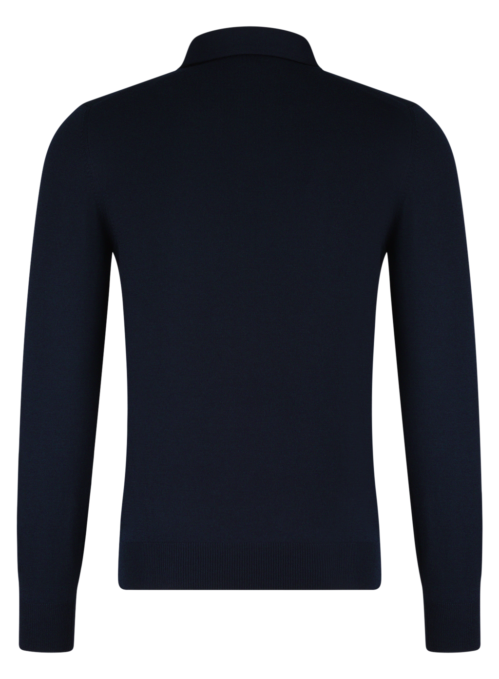 Lange mouwen polo van virgin wol | BLUE NAVY