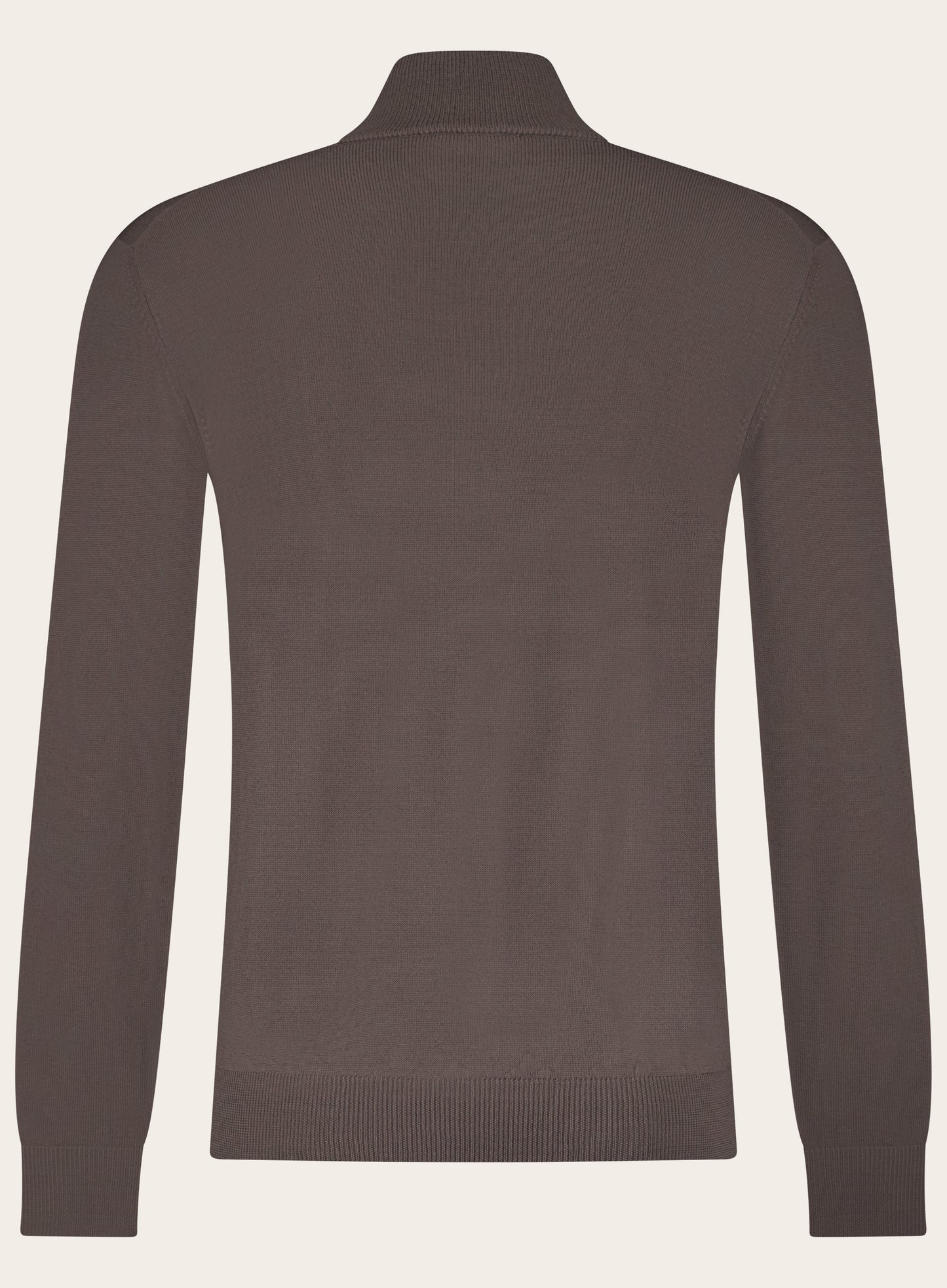 Half-zip trui van wol | TAUPE