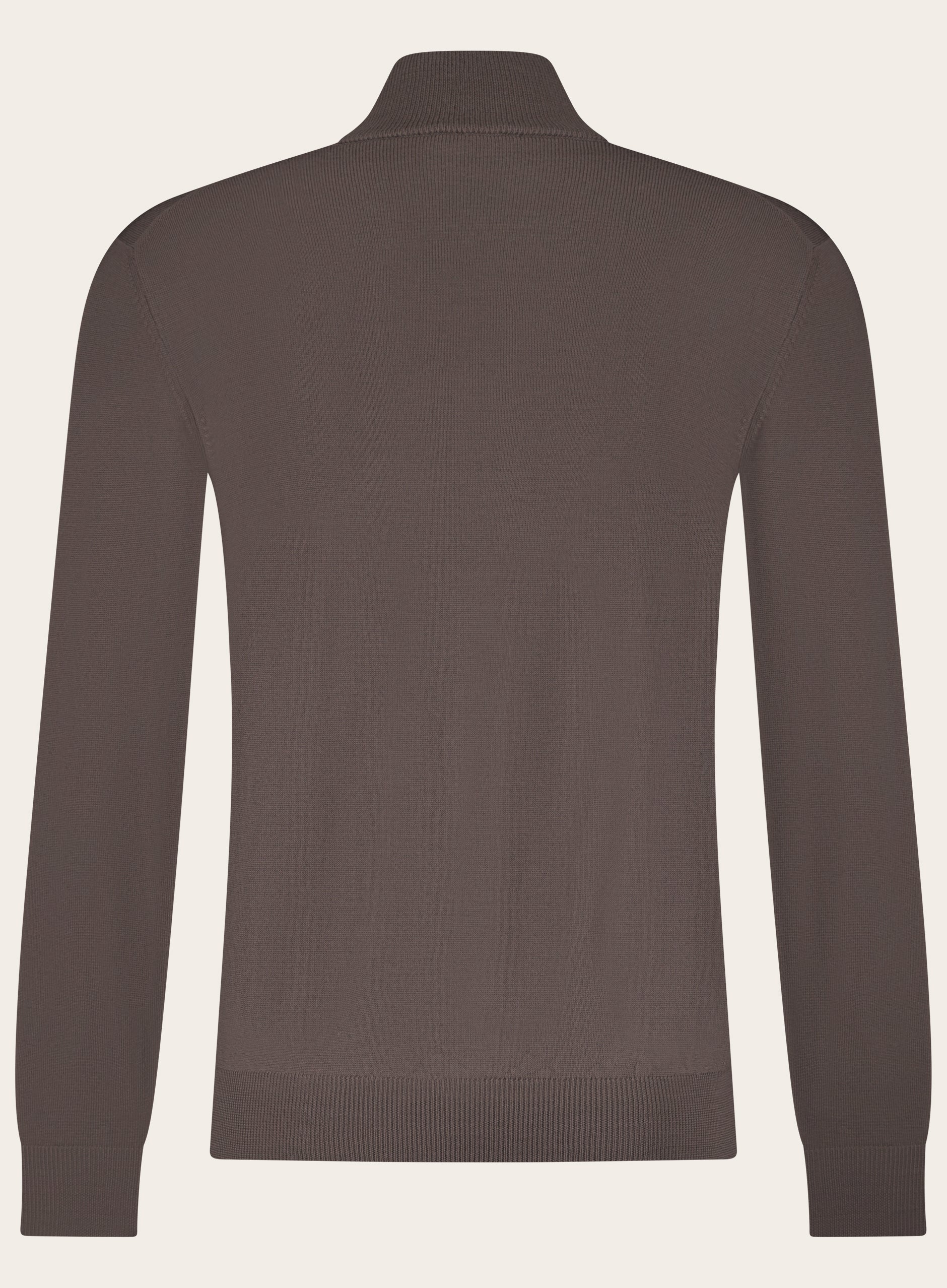 Half-zip trui van wol | TAUPE